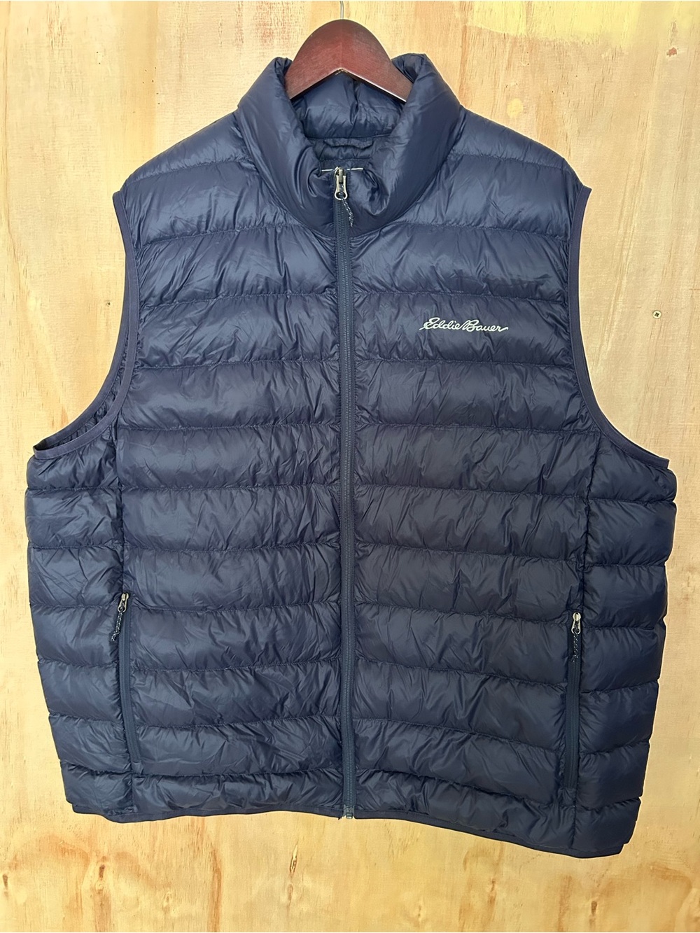 Eddie Bauer Men's Navy Quilted Packable Puffer Vest